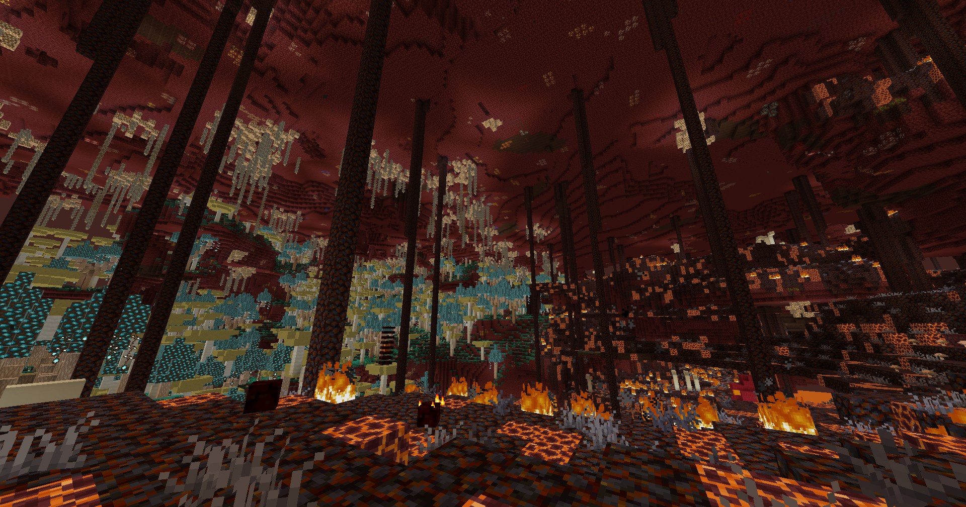 Showing how the nether looks like