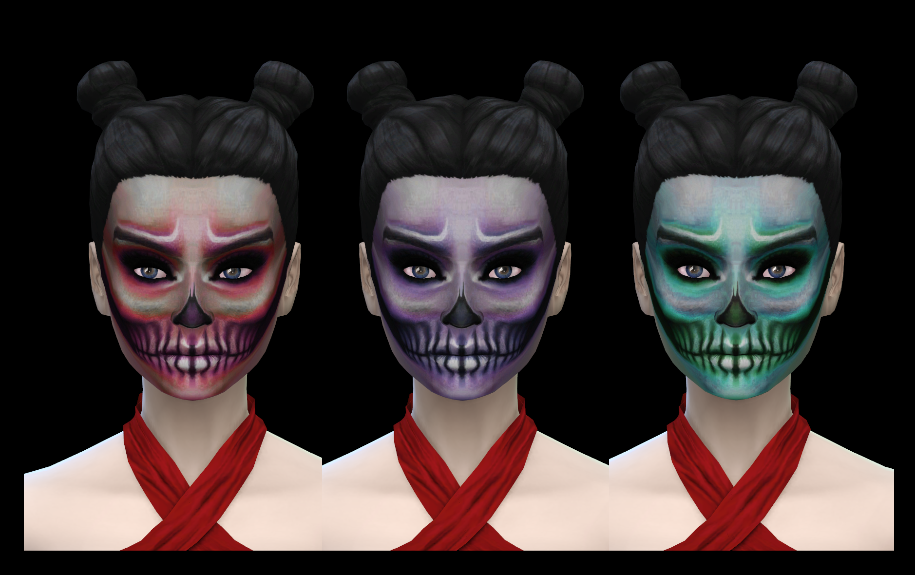 Scary Skull Face Paint and Blush The Sims 4 Create a Sim