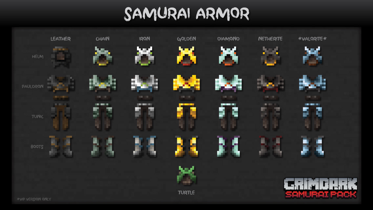 Samurai Armor Item Textures
