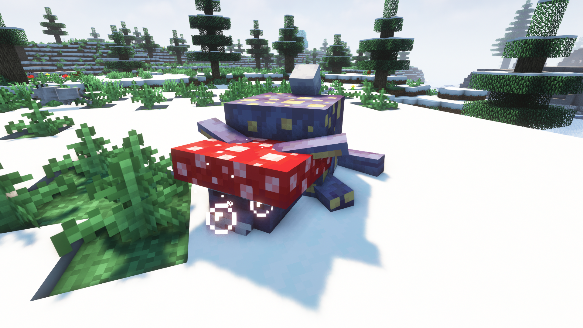 A fungal friend, taking a nap. This one's wandered far from its natural habitat