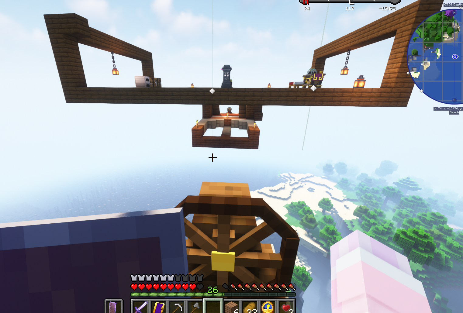 Lining up to dock with the scout shuttle to the main base