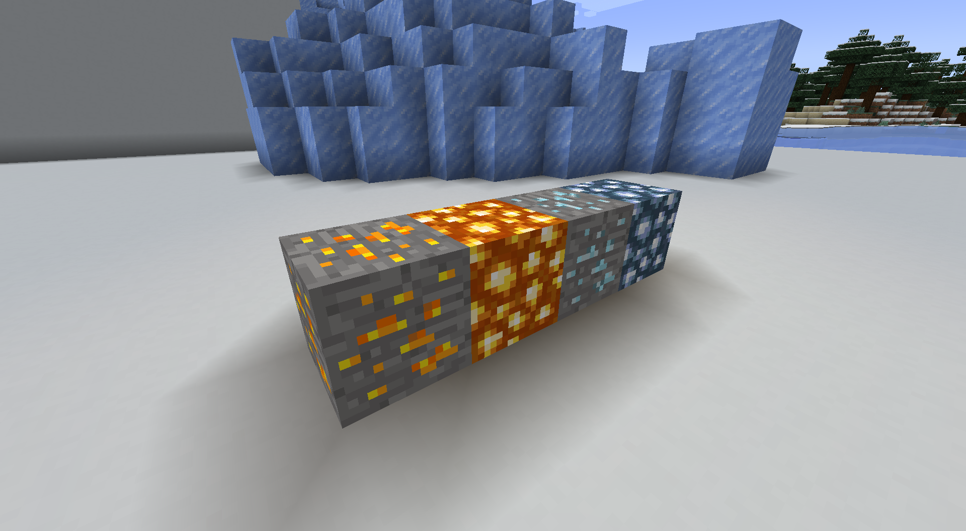 Shows all the regular blocks