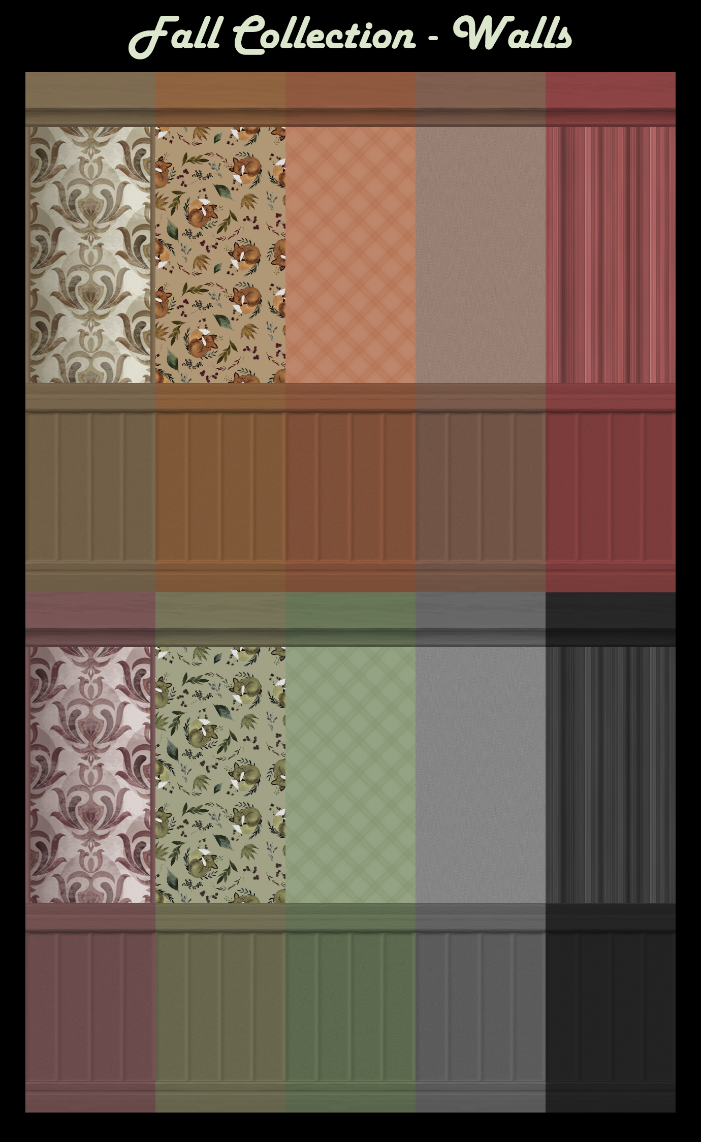 wall patterns and colours