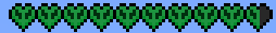 How the hearts look in hardcore mode