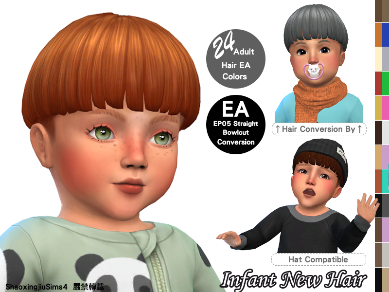 Infant Straight Bowlcut Hair - The Sims 4 Create a Sim - CurseForge