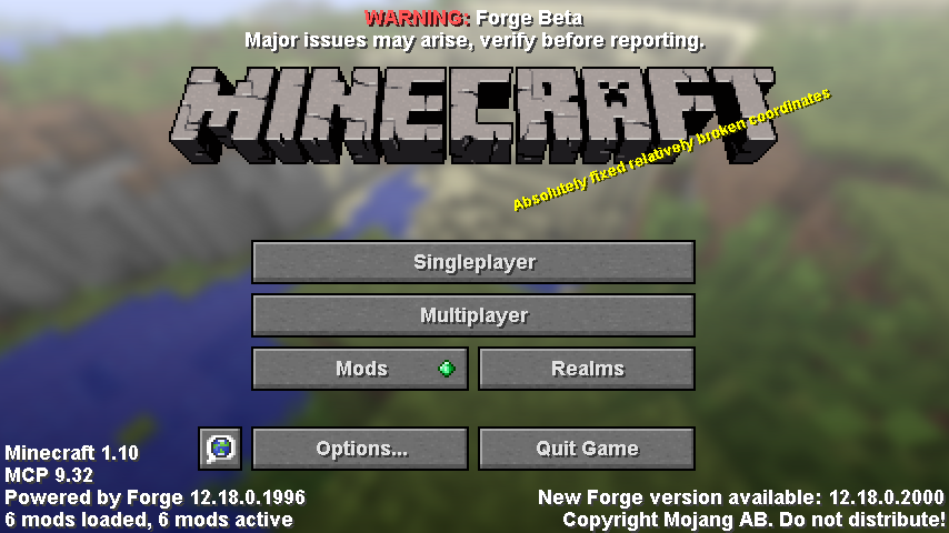 Main Menu