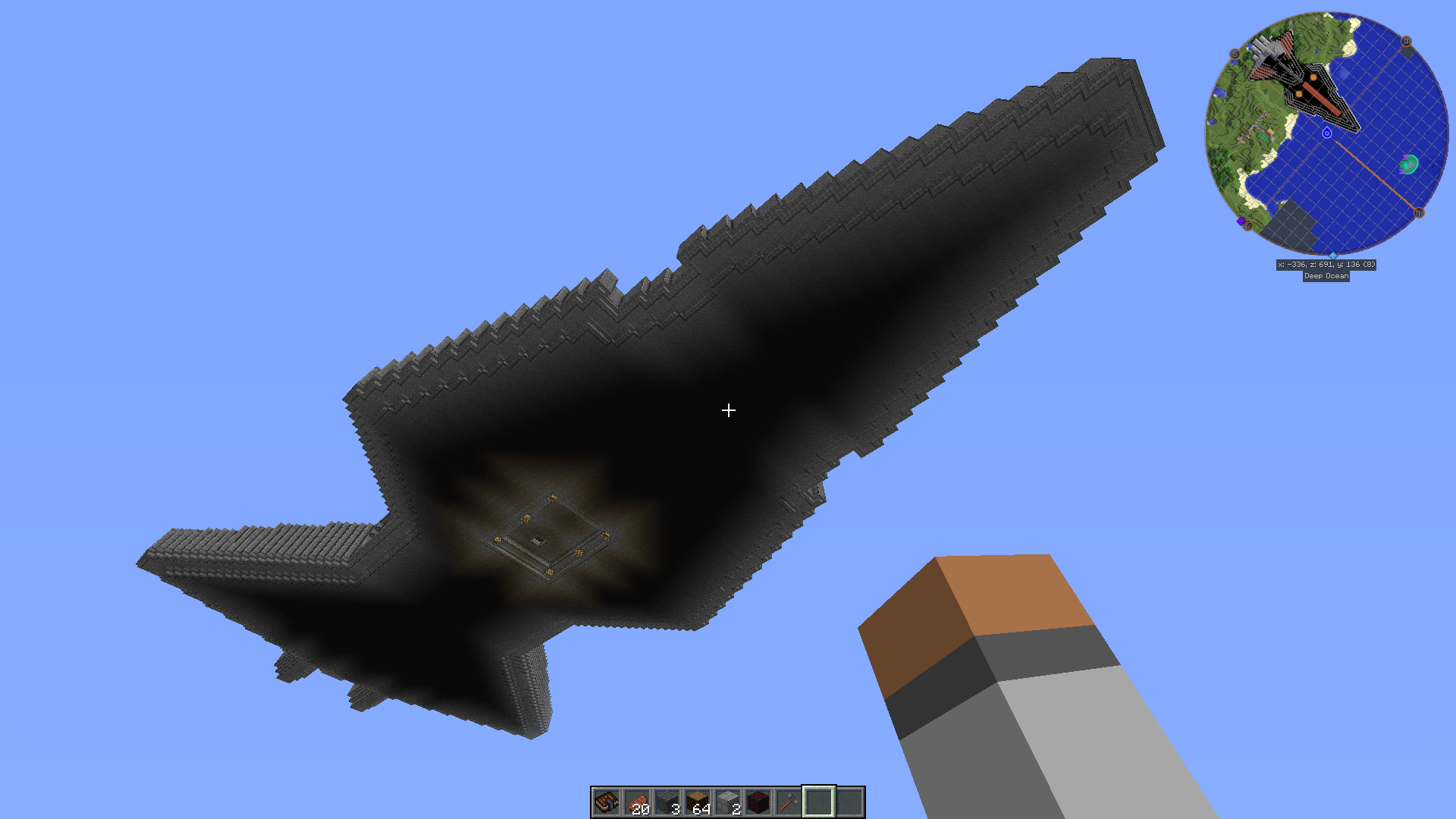 Built by one of the pre-Alpha testers (The_NoobixCube) this Venator-Class Star Destroyer looms over a village, offering peace and protection. For now...