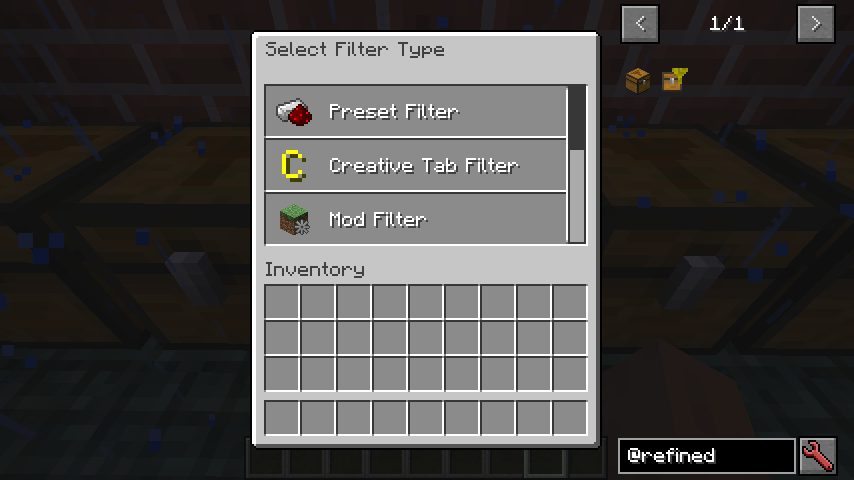 Select Filter Type