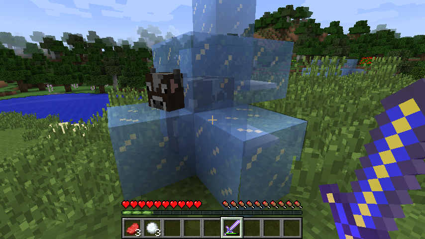 The mighty ice sword with magic effects in the Glistre Mod!