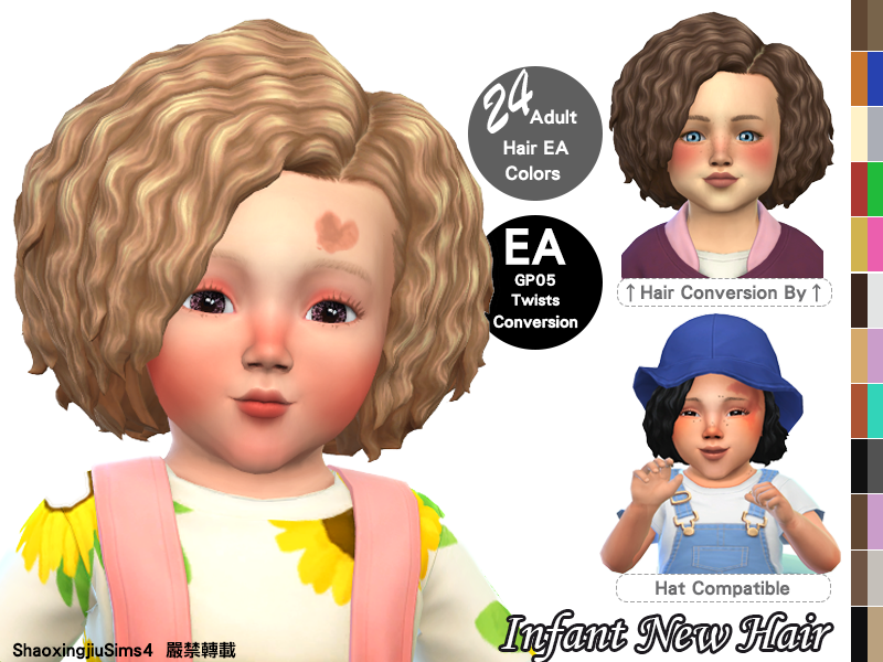 Infant Twists Hair - The Sims 4 Create a Sim - CurseForge