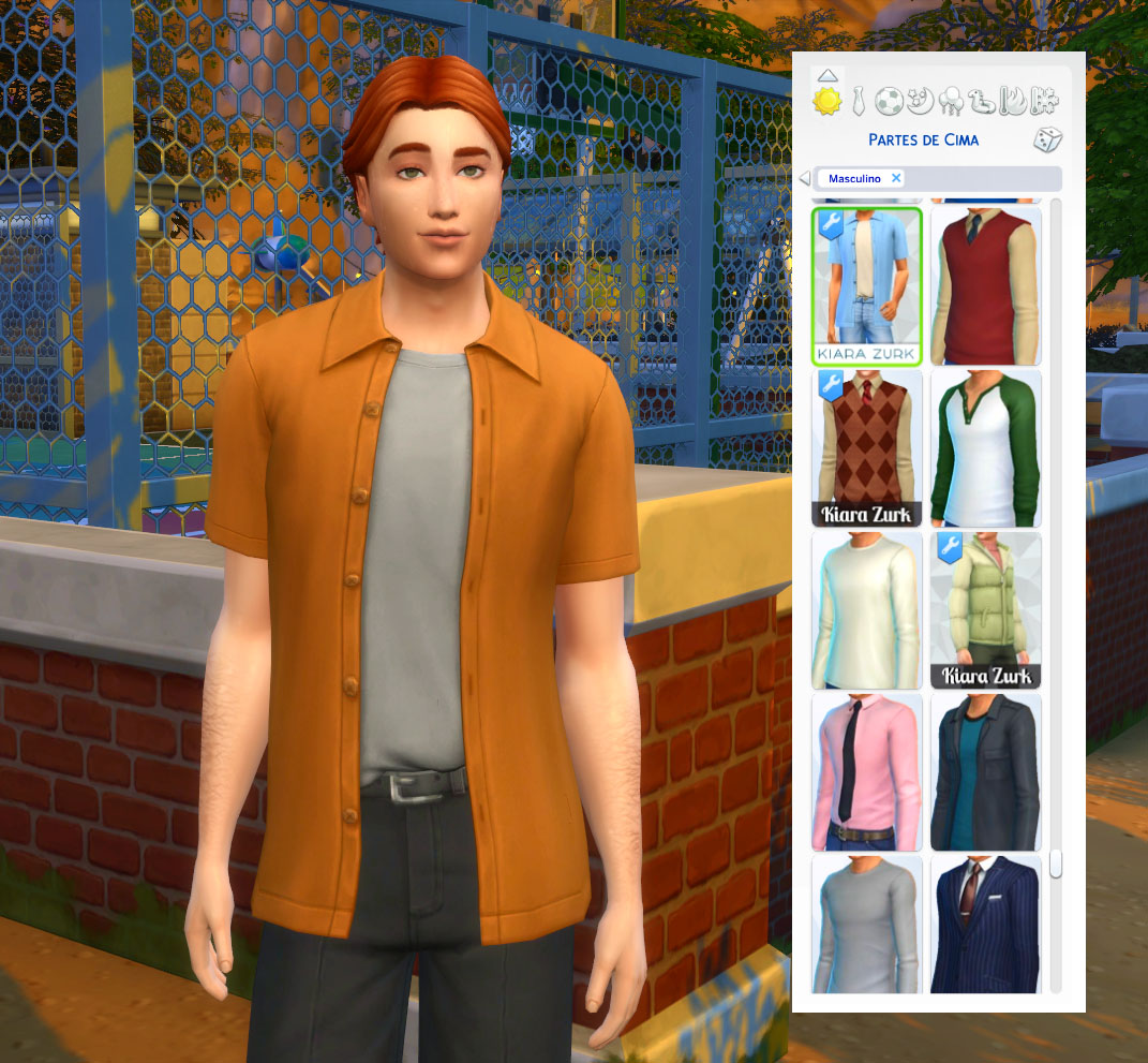 SP34 Button Shirt Conversion - The Sims 4 Create a Sim - CurseForge