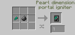 Pearl Dimension Portal igniter Crafting Recipe