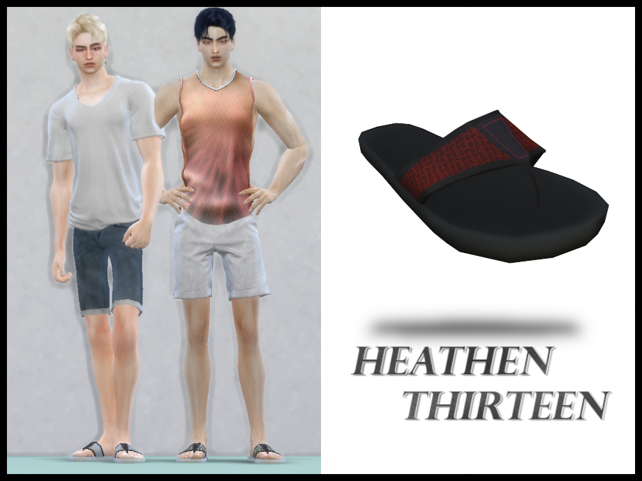 Mens Sandal Slippers The Sims 4 Create A Sim Curseforge