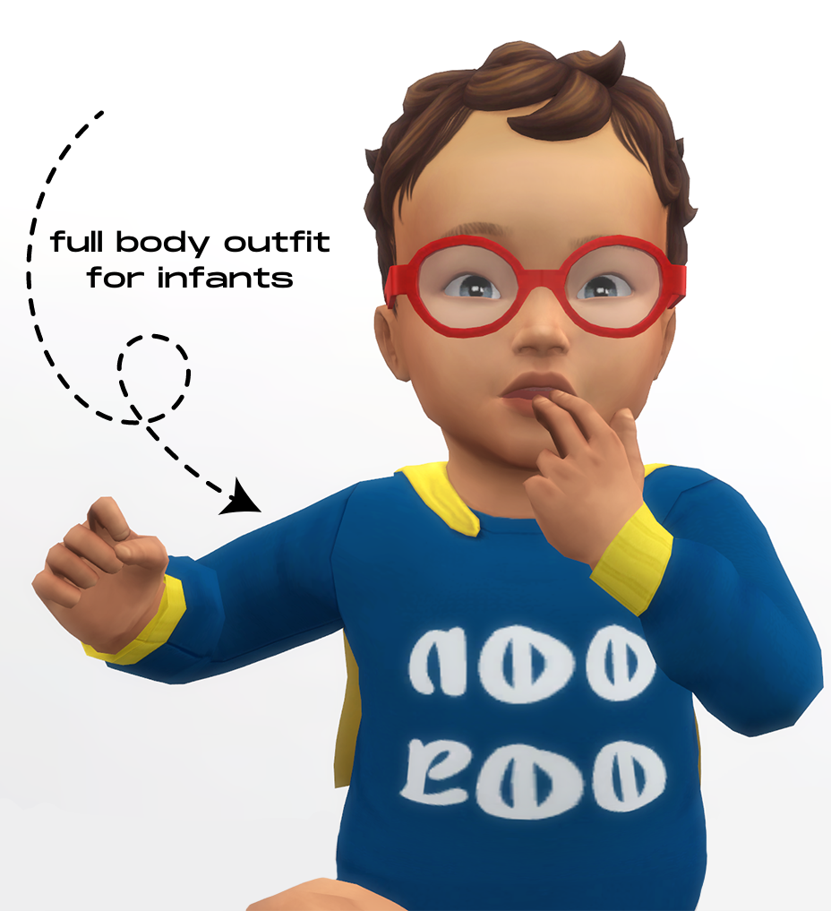 Install ISAAC infant onesie The Sims 4 Mods