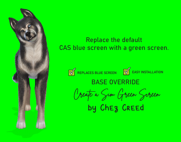 Chez Creed - Create-a-Sim (CAS) Green Screen