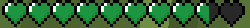 Starting from 1.05, the hearts are now green Pochi hearts instead of normal Minecraft hearts.