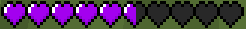 Starting from 1.01, the hearts are now purple Pochi hearts instead of normal Minecraft hearts.