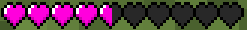 Starting from 1.01, the hearts are now pink Pochi hearts instead of normal Minecraft hearts.
