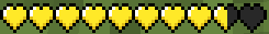 Starting from 1.01, the hearts are now yellow Pochi hearts instead of normal Minecraft hearts.