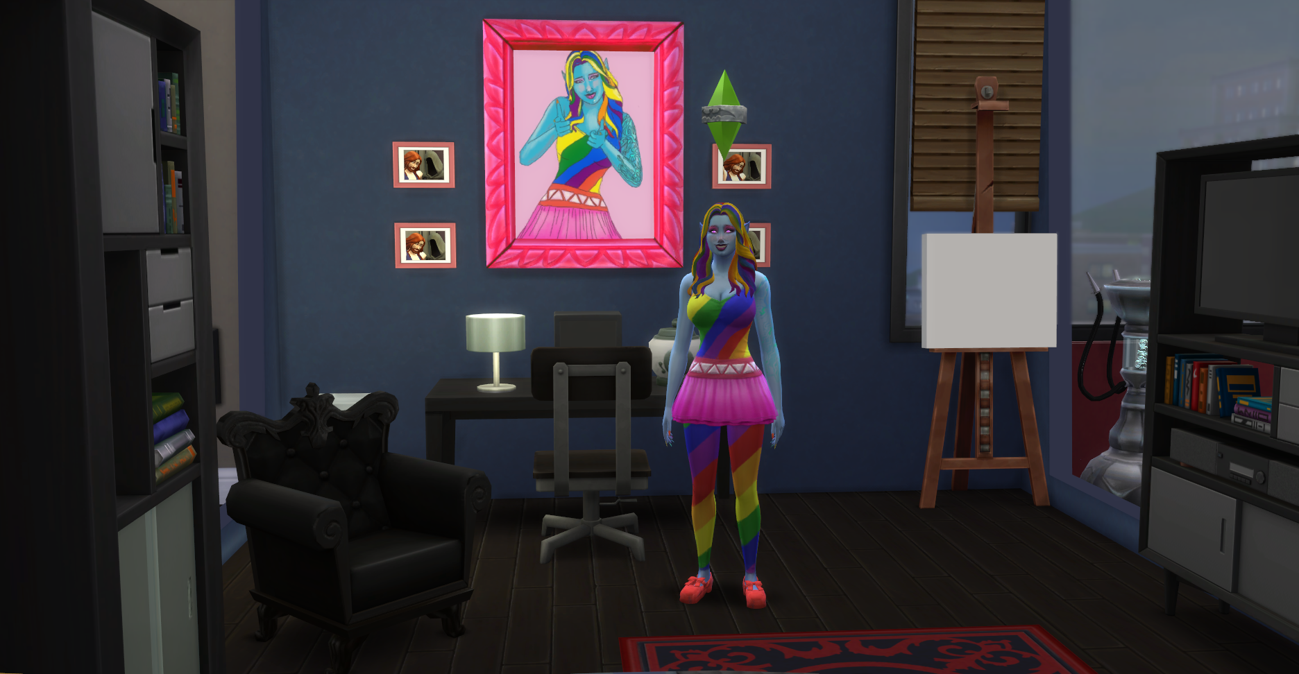 Portrait shown in live mode