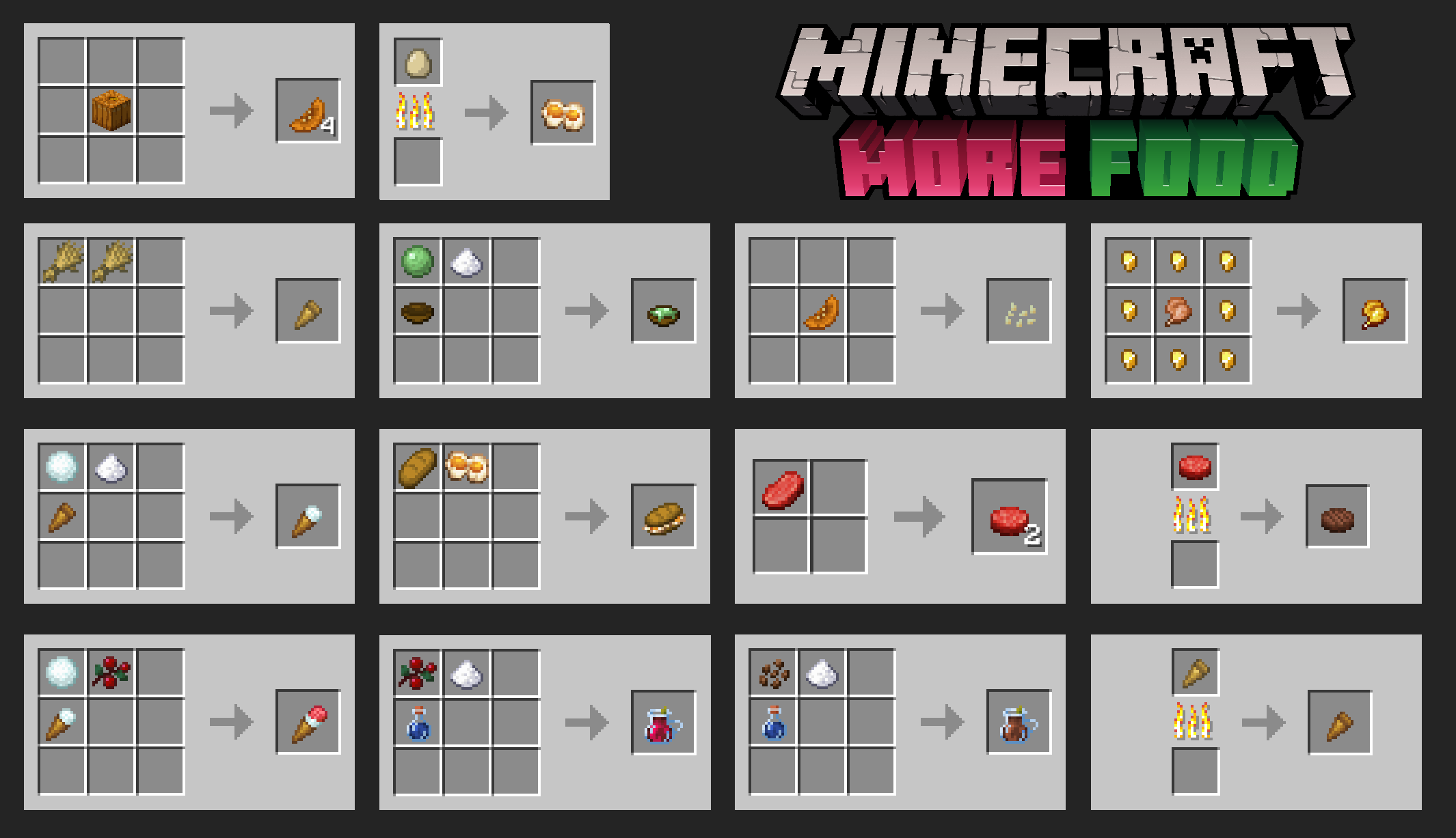 More Food V2 1 Screenshots Minecraft Bedrock Addons CurseForge