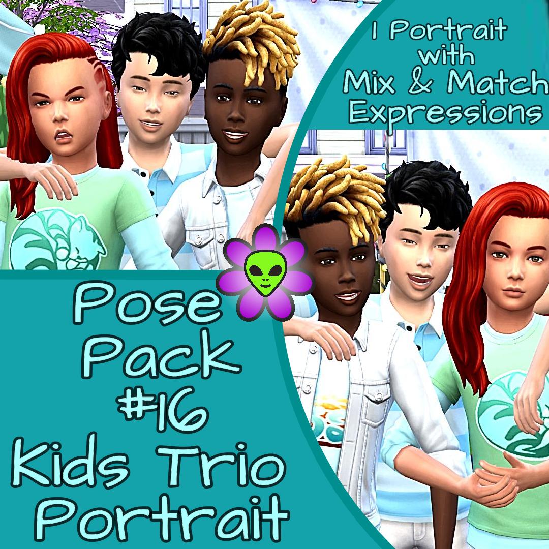 Kids Trio Portrait pose pack - The Sims 4 Mods - CurseForge