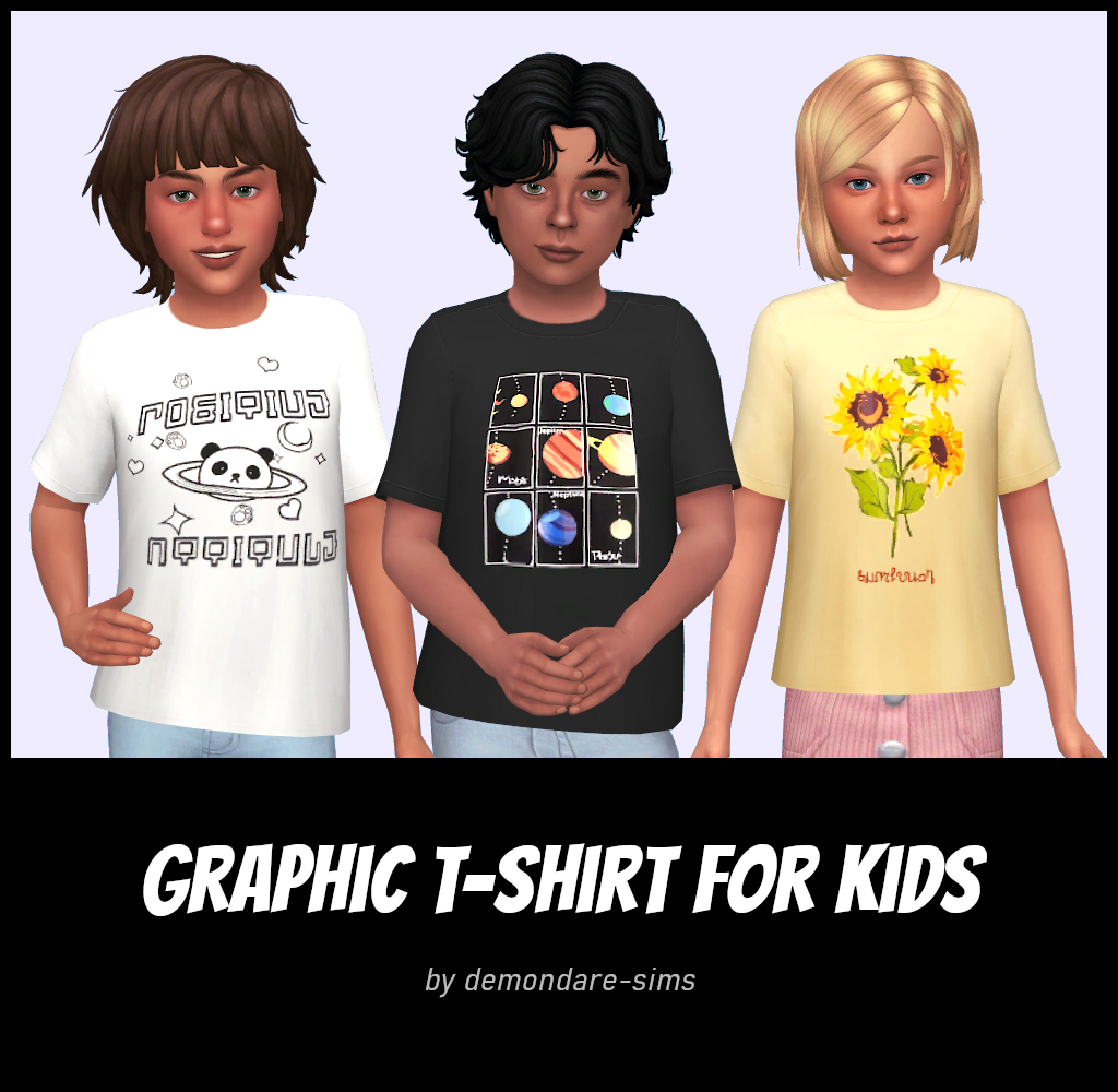 Graphic T-Shirt for Kids - Screenshots - The Sims 4 Create a Sim ...