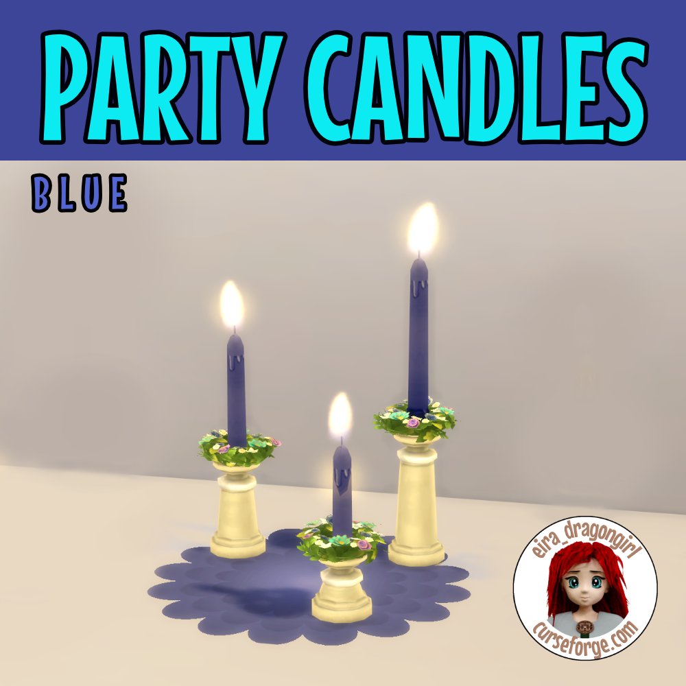 Functionally party Candle, Decor, 21 various colours, Maxis Match, basegame compatible