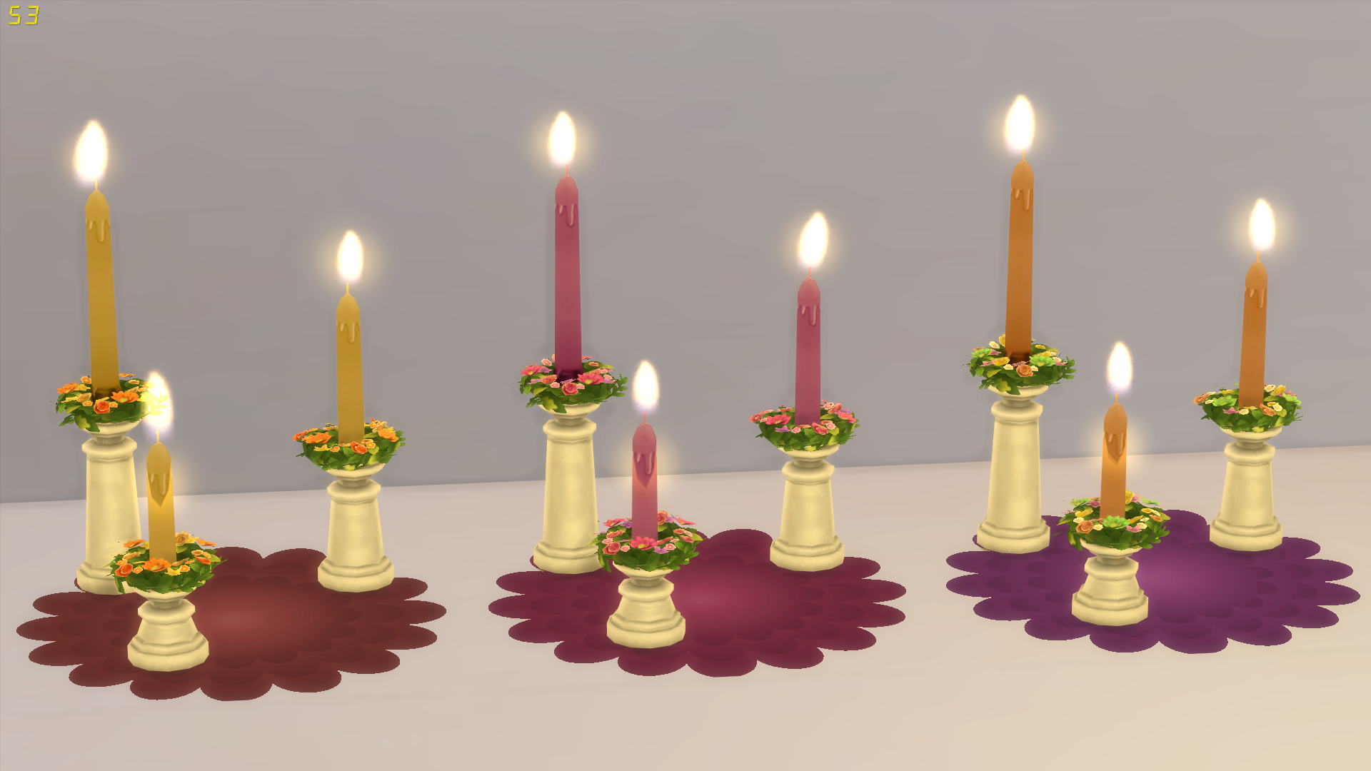 Party Candles 4 Purple & Pink The Sims 4 Build / Buy