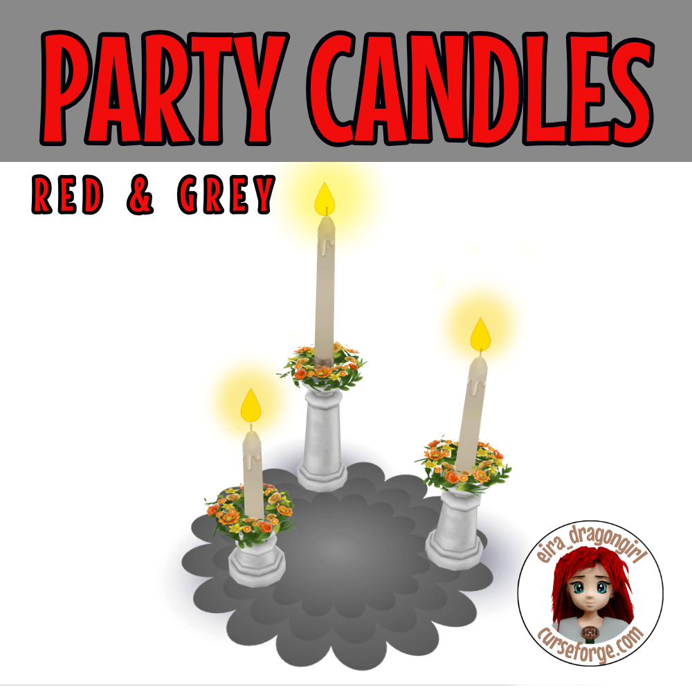 Party Candles 1 Red & Grey The Sims 4 Build / Buy