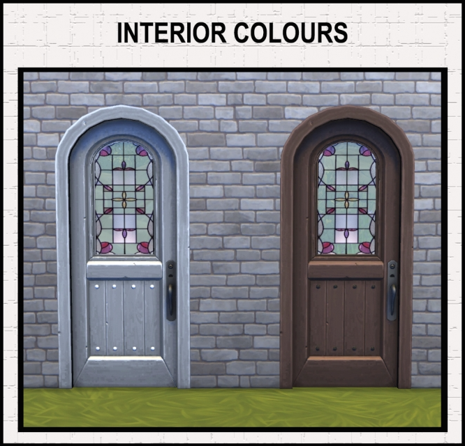 Alan Robinson's Stained Glass Classical Door Screenshots The Sims 4