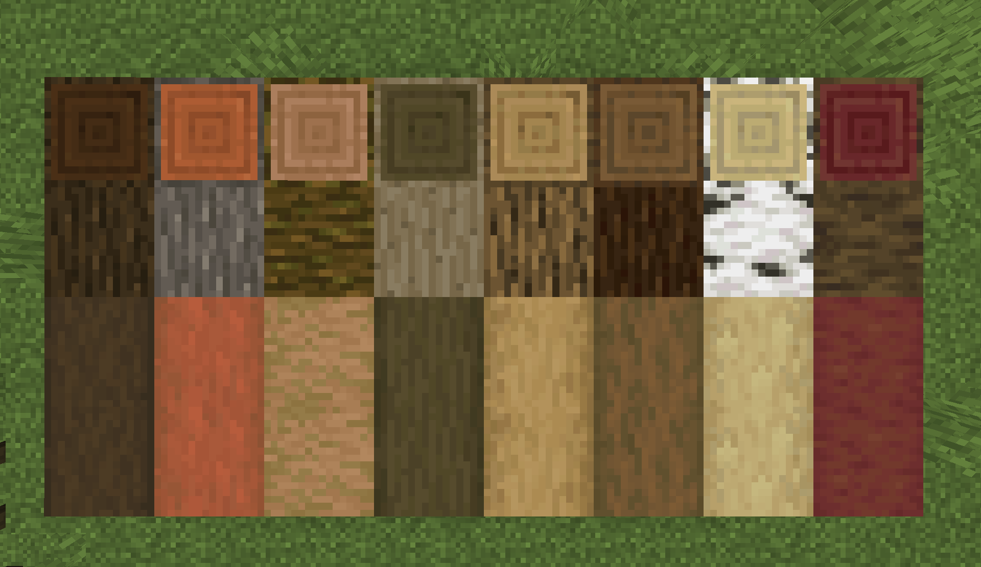 Overworld Wood Types