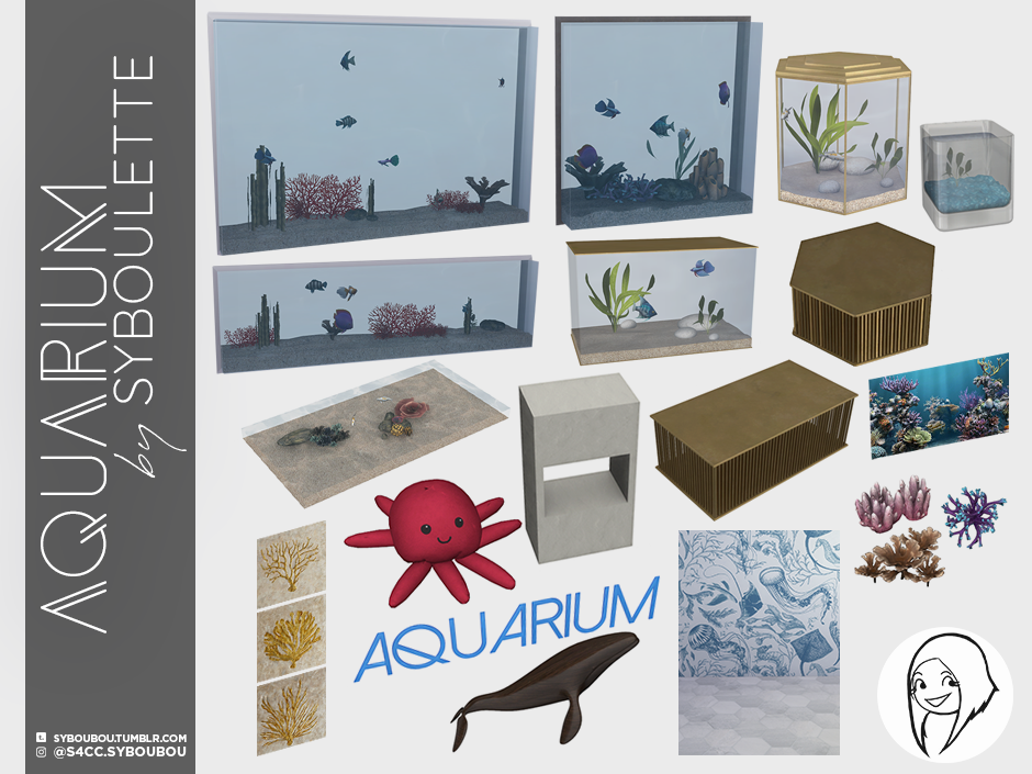 Aquarium set (2020) The Sims 4 Build / Buy