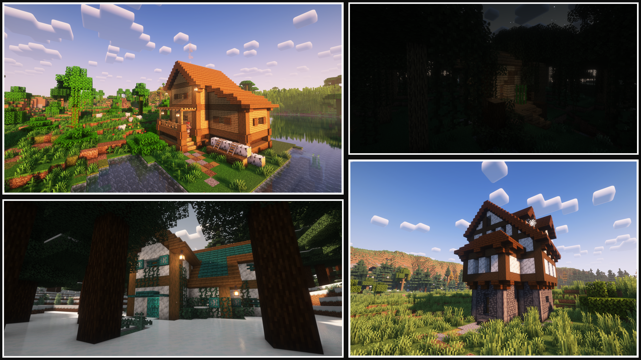 calcite house, tall house, house and small swamp house