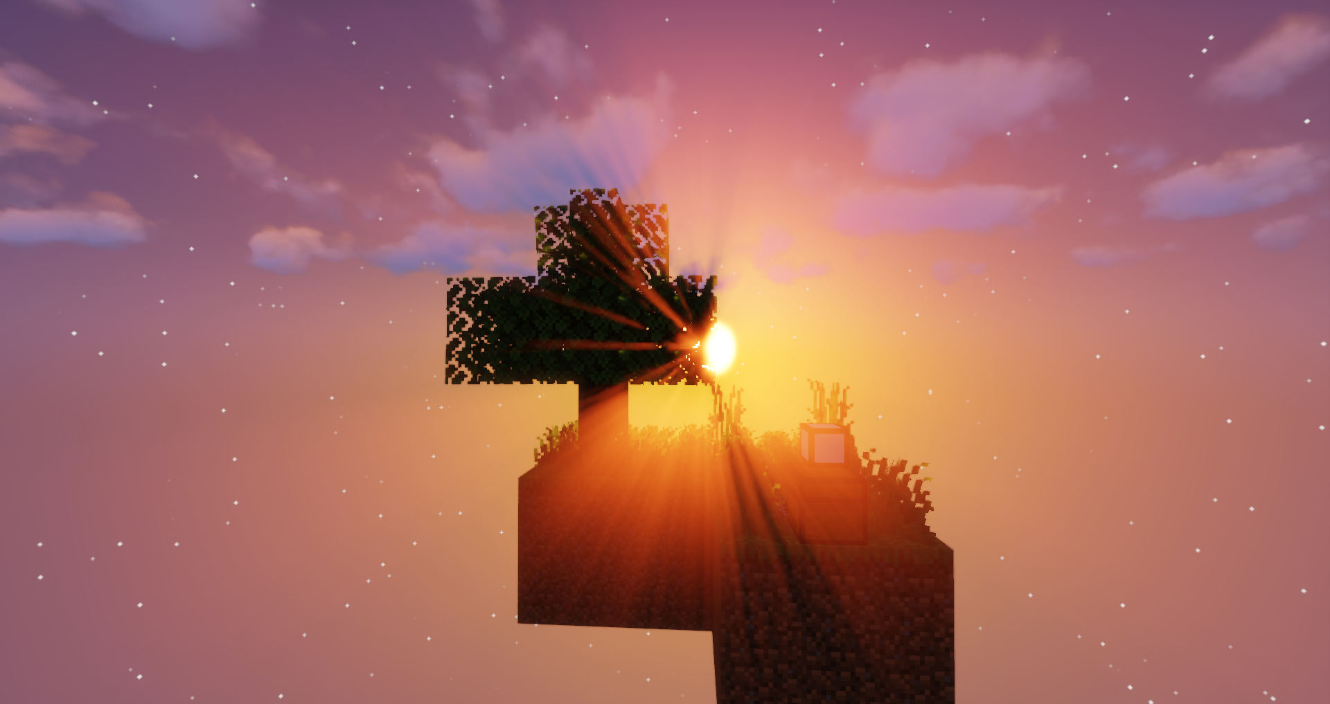 Island in sunrise
