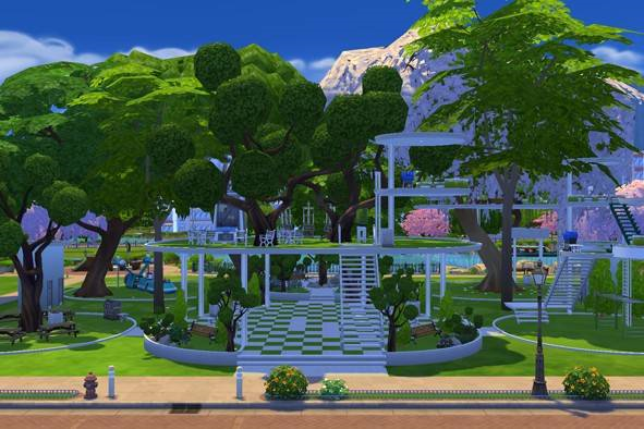 Circle Park ~ 50x40 - The Sims 4 Rooms / Lots - CurseForge