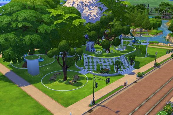 Circle Park ~ 50x40 - The Sims 4 Rooms / Lots - CurseForge