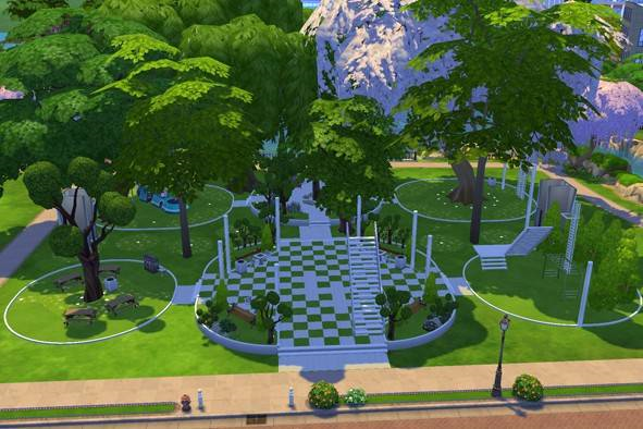 Circle Park ~ 50x40 - The Sims 4 Rooms / Lots - CurseForge