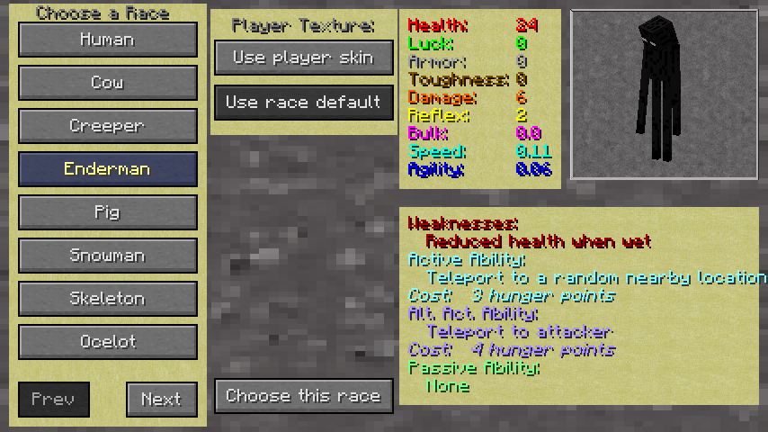 Enderman Stats