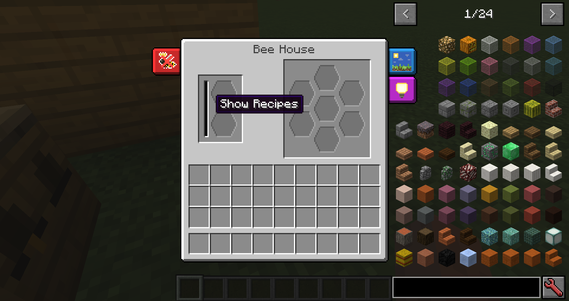 Bee House "Show Recipes"