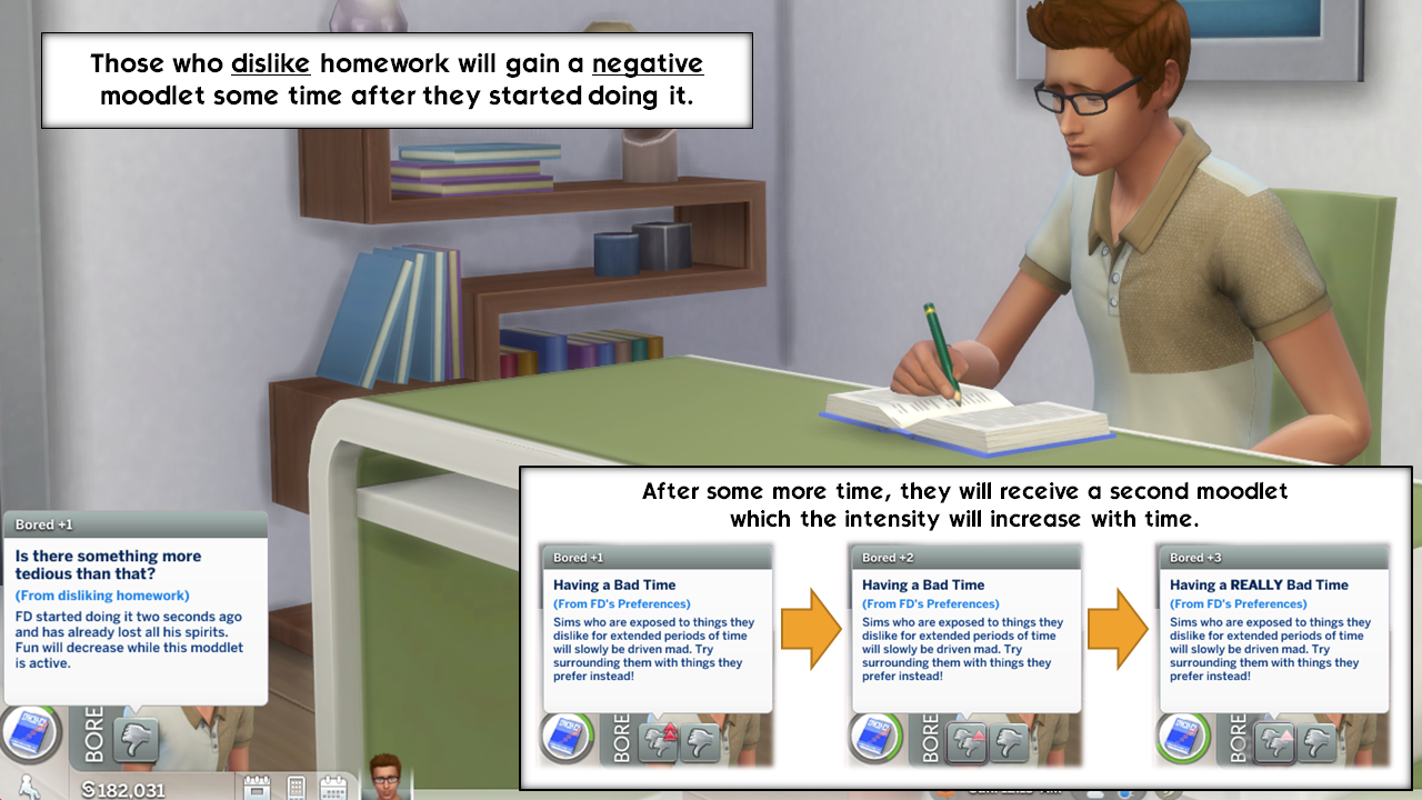 sims 4 sim won't do homework