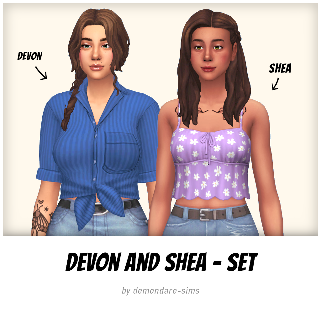 Devon and Shea set The Sims 4 Create a Sim CurseForge