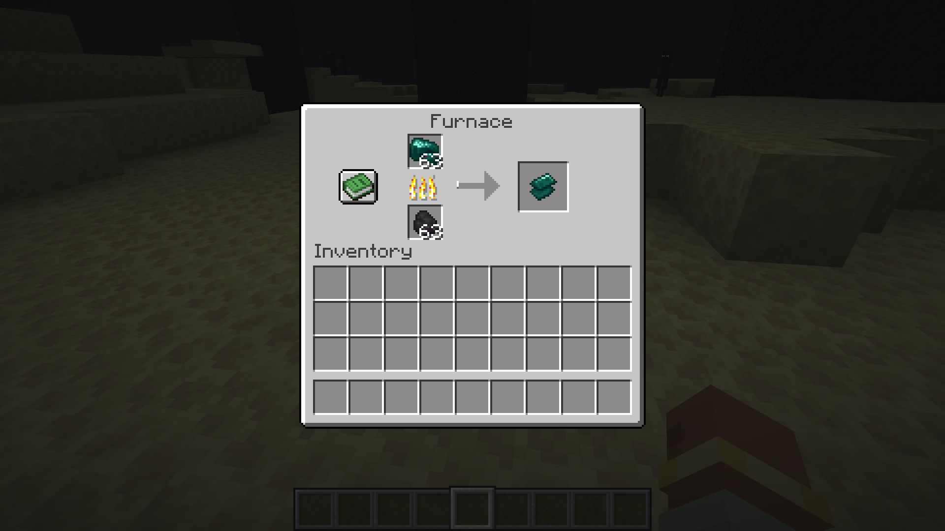 Enderite Scrap from Raw Enderite smelting