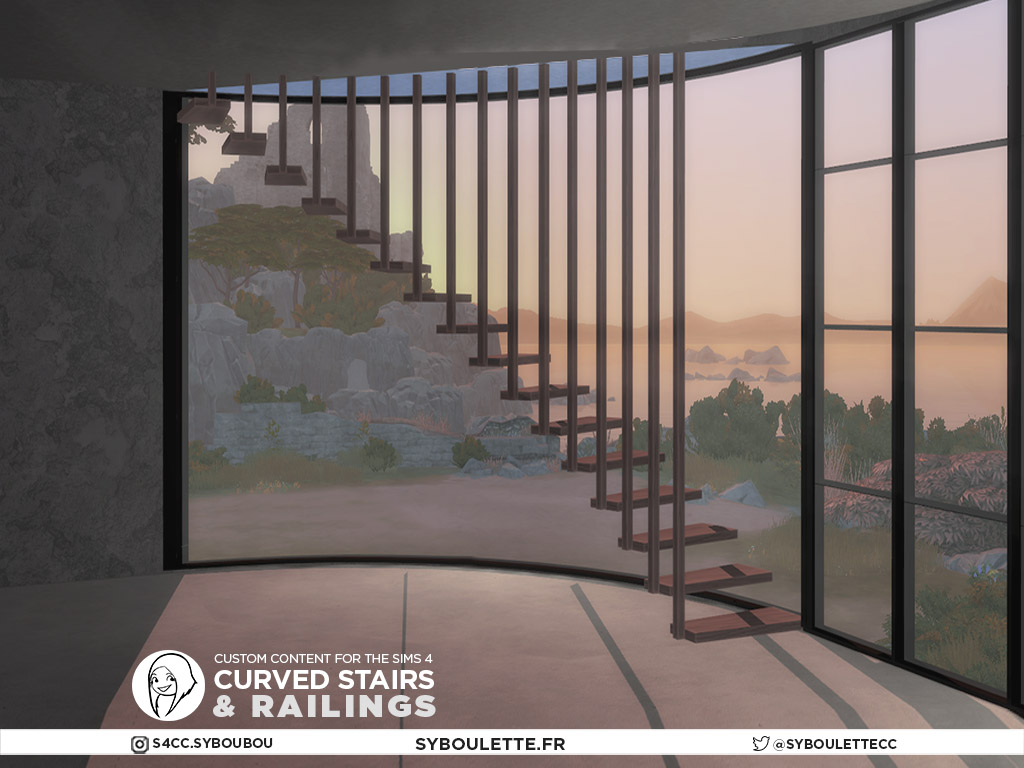 Curved stairs (2022) - Screenshots - The Sims 4 Build / Buy - CurseForge