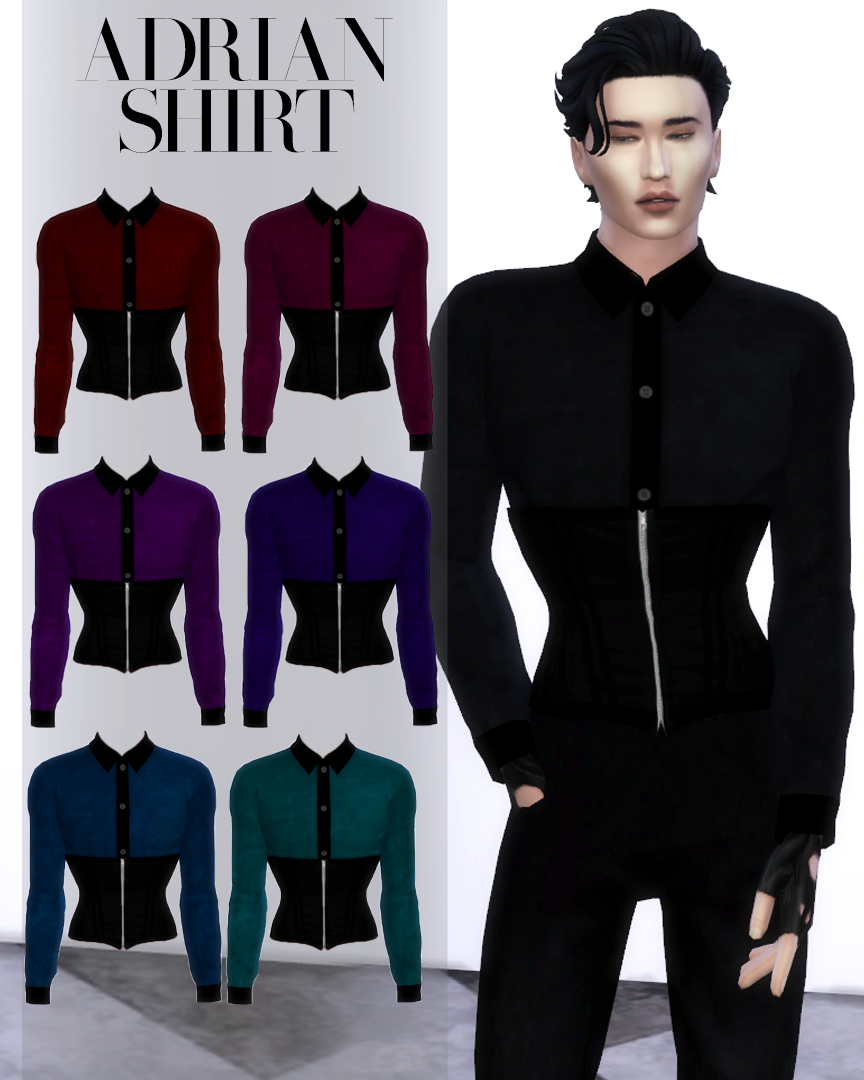 Adrian Shirt (Niche Noir Collection) - The Sims 4 Create a Sim - CurseForge