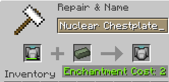 Chestplate refueling