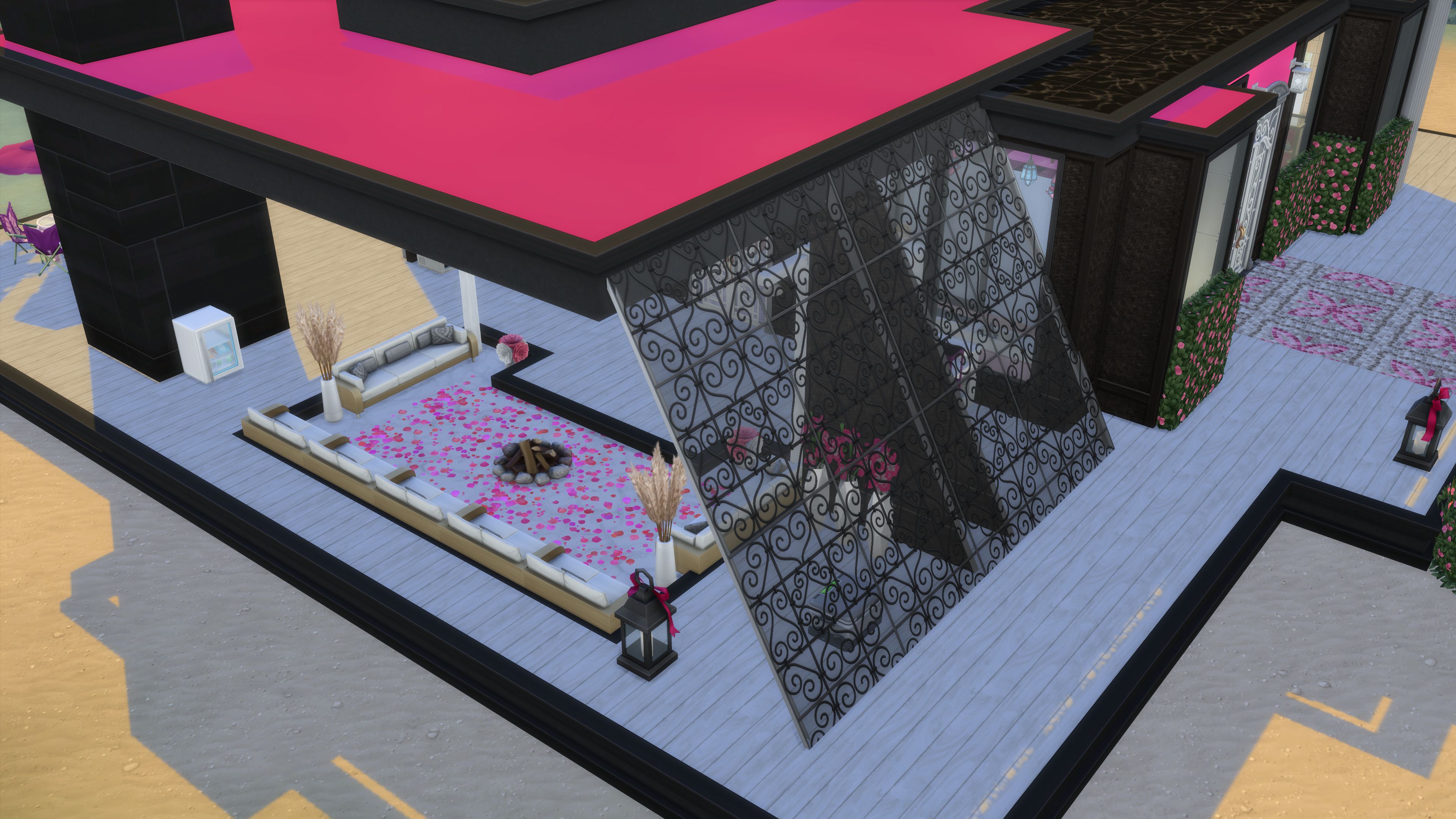 Glowing Pink Beach House Screenshots The Sims 4 Rooms Lots glowing-pink-beach-house-screenshots-the-sims-4-rooms-lots