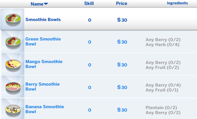 Download Smoothie Bowls and Chia Puddings - The Sims 4 Mods - CurseForge