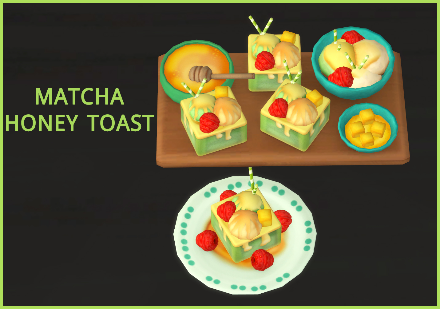 matcha honey toast