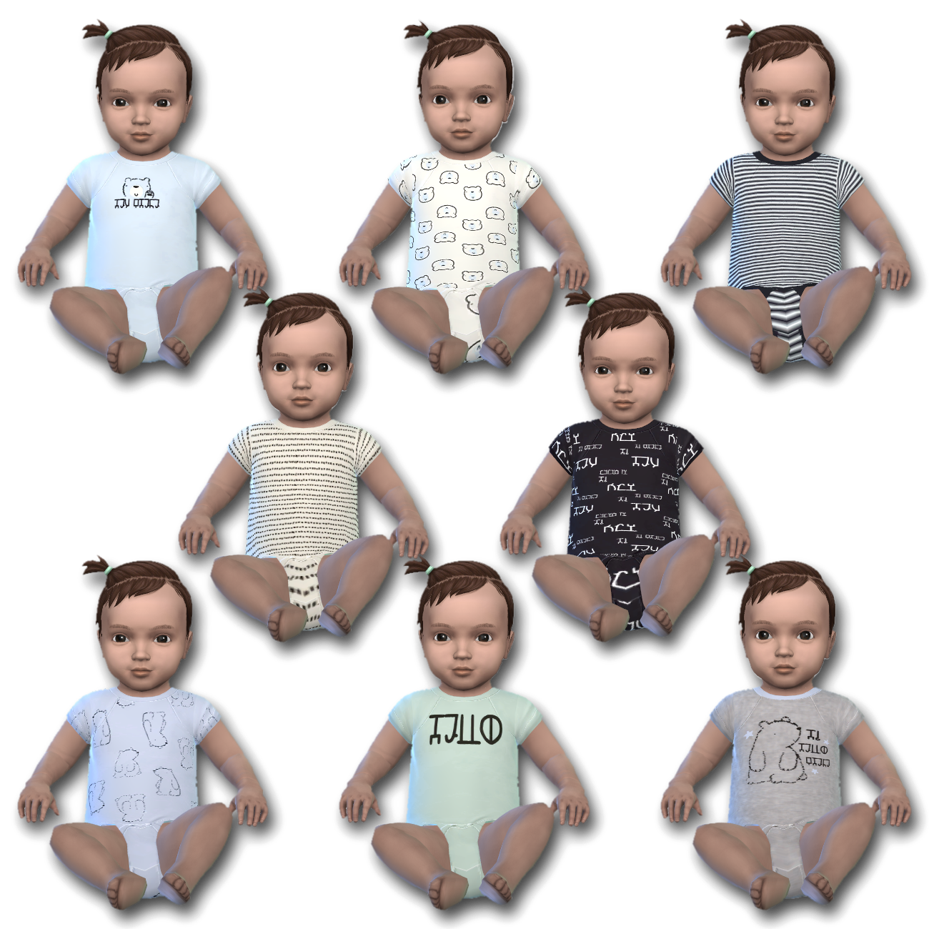 Infant Bear Onesies The Sims 4 Create a Sim